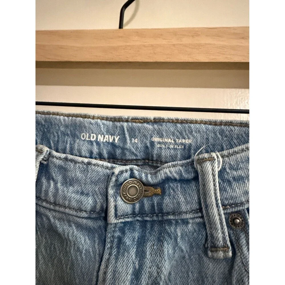 Old Navy Light Blue Distressed Kids Jeans 14